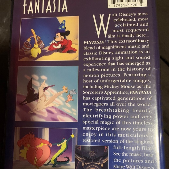 1991 Disney Fantasia VHS - Picture 2 of 2